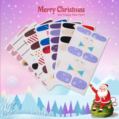 China High Quality 3D Environmental Friendly Resin Christmas Nail Art Bronzing Professional Nail Sticker Nail Art DIY Accessories for sale