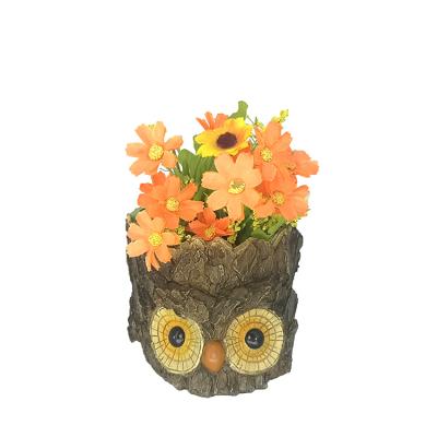 China Europe owl resin flower pot cartoon plant flower pot creative indoor hand-painted resin open green plant flower pot house for sale