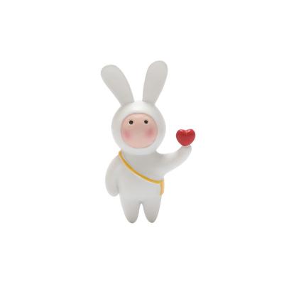 China animal rabbit send love cartoonFridge Fridge Magnetscrystal magnetsfood magnet for sale