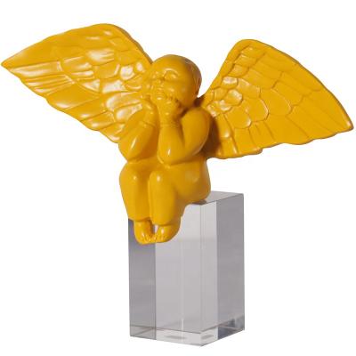 China Europe Worker Resin Angel Resin Crafts Angel Ornaments Resin Figure Craft for sale