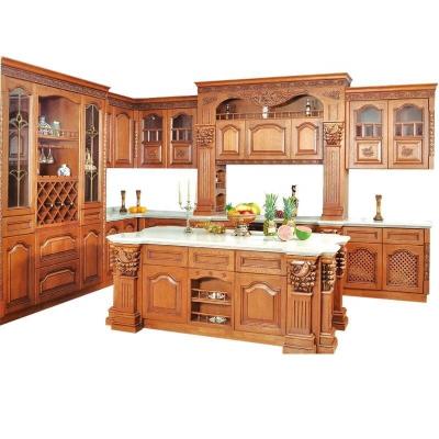 China Traditional Luxury Bespoke American Style Designer Kitchen For Villa Project for sale