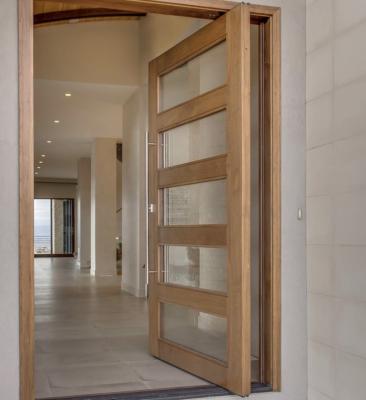 China Custom 5 Lite Pivot French Stained Entry Door Online Technical Support, Onsite Installation for sale