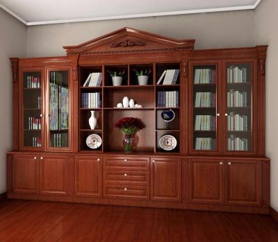 China Traditional Custom Design Teak Wood Bookcase Bookcase for sale