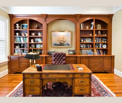 China Traditional Custom European Design Home Library Wooden Furniture for sale