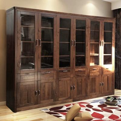 China Black Walnut Modern Custom American Bookcase Bookcase for sale