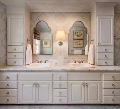 China Traditional White Modern European Double Sink Vanity Sale for sale