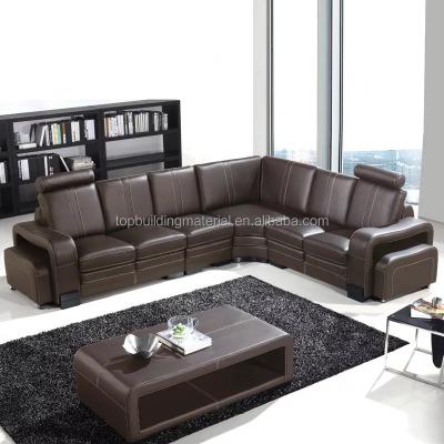 China Sofa Modern Brown Italian Sectional Leather Office Sofa Furniture for sale