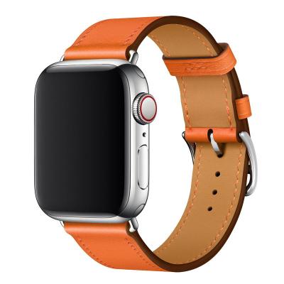 China Genuine Leather Luxury Vintage Apple Watch Band Strap For iPhone Se iwatch 7 Series 6 5 4 3 2 30mm 42mm 45mm 41 44mm Woman Men for sale