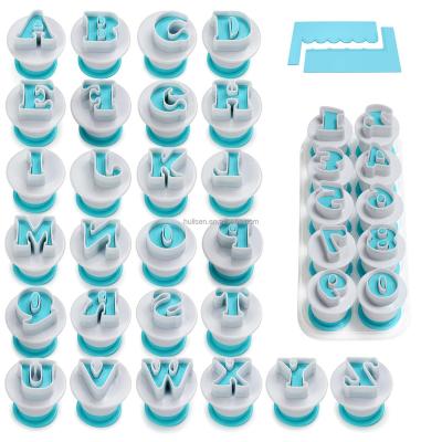 China Unique Best Viable Exclusive Alphabet Letter Cookie Cutters Set Number Shape Cookie Stamp Tool Kit Baking Cutter for sale