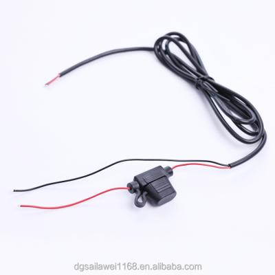 China Electronic Auto Relay Holder Fuse Box Black Red Cable Assembly Custom Wiring Harness for sale