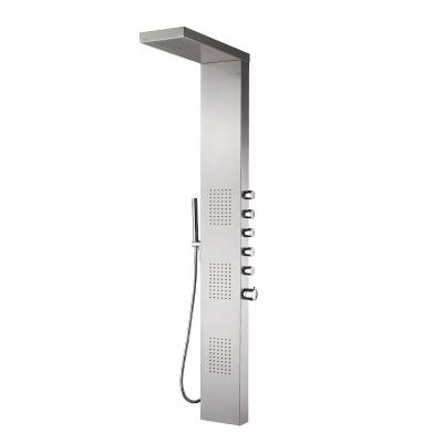 China Without Slide Bar Taizhou China Italy Design Stainless Steel Massage Shower Panel Bathroom 2018 New With Waterfall Low Price Good Quality for sale