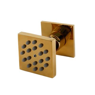 China Without Needle Brass Construction Square Body Sprays Massage Spa Body Jets For Concealed Shower for sale