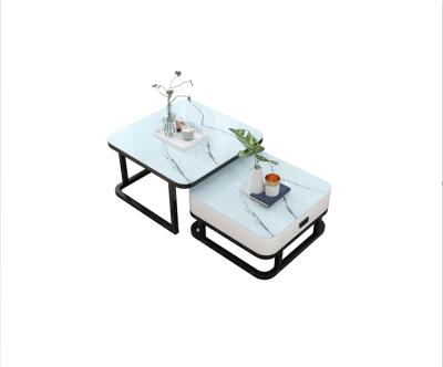 China Wholesale (Height)Adjustable Furniture Design Modern Coffee Tables Glass Top Metal Customized Style Stainless Steel Sets Living Bead Wrapping Room for sale