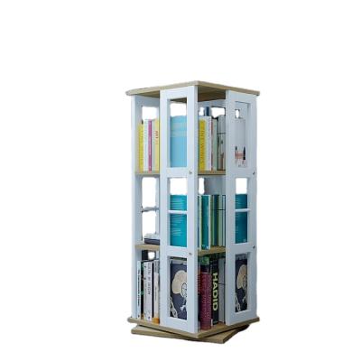 China New Contemporary Simple Modern Home Space Saving Creative Storage Bookcase Kids Rotating Shelf for sale