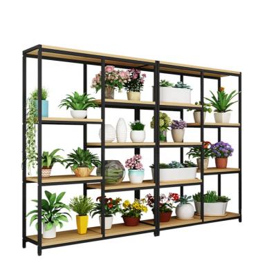 China OEMIndoor Display Rack Iron Landing Flower Rack Multilayer Green Radish Meat Rack Shelf Shop Display Cabinet for sale