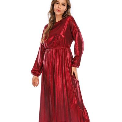 China Plus Size 2020 New Designs Maxi Dress Fashion Long Sleeve Elegant Velvet Evening For Women for sale