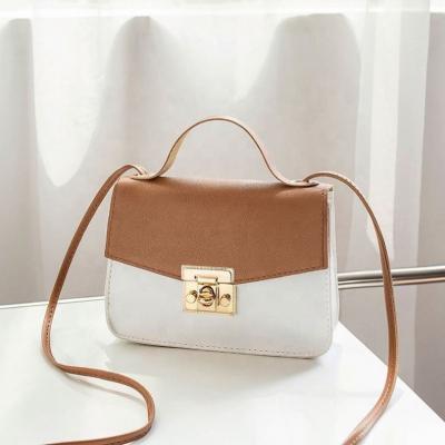 China Fashion Amazon High Quality Ladies PU Ladies Handbags Sheer Shoulder Purses and Color Trendy Chain Hit Cross - Body Bag Hand Fashion Lady for sale