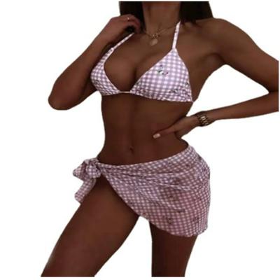 China Breathable Gingham Animail Cut Out Bikini Cover Up Skirt Teen Bikinis Cute Women Swimwear For Women for sale