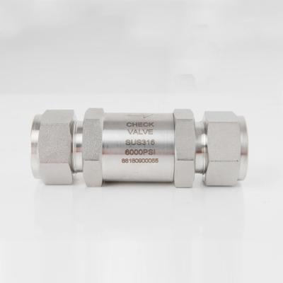 China Hot Selling Commercial Kitchen 3/8 Inch 6000psi Double Ferrule Tube Connection Hydraulic Check Valve for sale