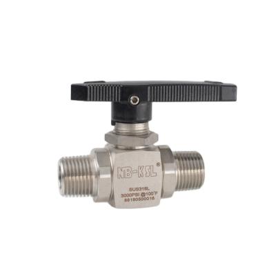 China China Standard High Pressure 316 Stainless Steel 3000psi 6000psi Male Ball Valve 2 Way for sale