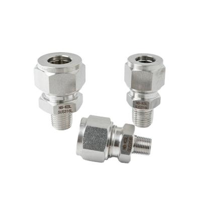 China Standard Type Swagelok SS316 Single Compression Male Connector Female Tube Fitting for sale