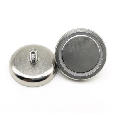 China Custom Feature Permanent Color Neodymium Iron Boron Pot Strong Magnet Hook for sale