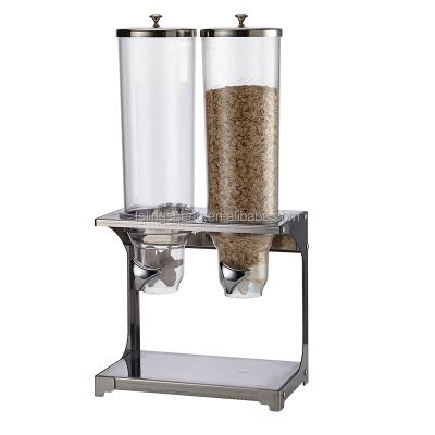 China Stand Up Cereal In Hotels Customized Stainless Steel Double Head Hotel Dispenser Cereal Machine for sale