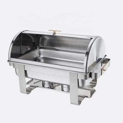 China Hold Food In Hotels Newly Designed High Quality 900 All Steel Open Cover Buffet Chafing Dish For Hotel Restaurants for sale