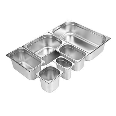 China Stand Food In The Hotel Professional Manufacturer Tableware Metal Stainless Steel Food Container GN Pan for sale