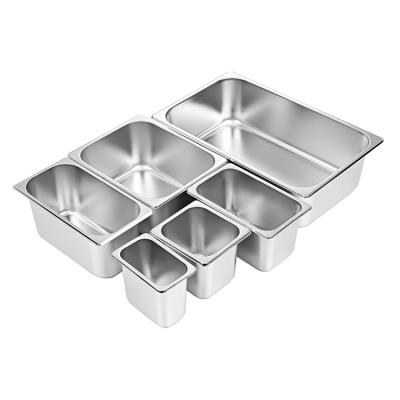 China Stand Food In Stainless Steel Containers Stackable Kitchen Tableware Hotels Factory Supply Universal Use Gastronorm GN Pan for sale