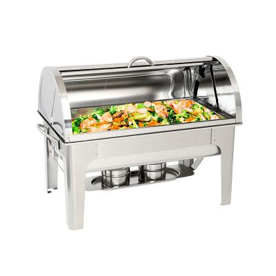 China 201 S.S. 823 Cover Stainless Steel Buffet Chafing Ajar (9L) for sale