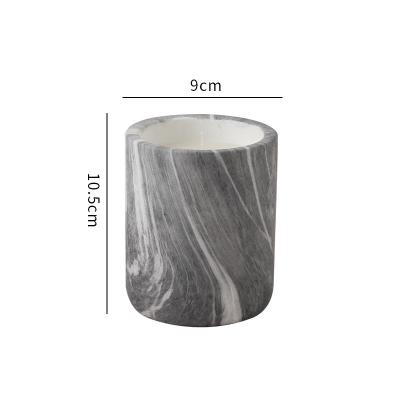 China Wholesale Custom Matt Ceramic Jar Scented Candle Jars Logo Marbled Candle Container Birthday Gifts Home Decoration for sale