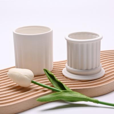 China Wholesale Modern Simple Modern Empty Container Soybean Decoration Soybean Decoration Ceramic Scented Candle Jar Cup Household Wax Candle Jar for sale