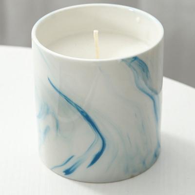 China Wholesale Modern Customized Nordic Minimalist Ceramic Scented Candle Holder Household Candle Jar Candle Soy Wax Decorative Container for sale