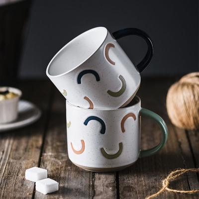 China Large Capacity Viable Wholesale Japanese Household Mug Cups 400ml Ceramic Tea Cup Drink Mugs Ceramic Coffee Mugs for sale