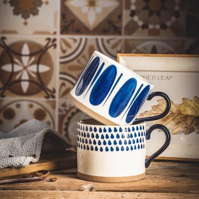 China Viable Wholesale Nordic Retro Ceramic Mugs Simple Office Tea Cup Couple Water Mug Home Stoneware Mugs Coffee Mug for sale