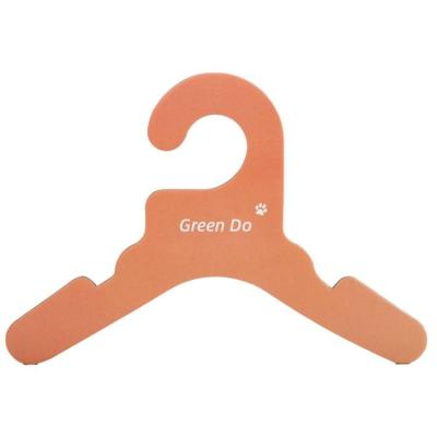 China Different Shapes Can Be Customized Eco-Friendly Recyclable Pet Paper Hangers Customizable Orange Pet Hanger For Display for sale