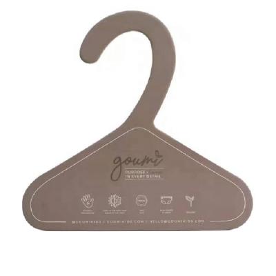 China Different Shapes Can Be Customized Eco-Friendly Recyclable Cardboard Logo Hanger Dress Paper Hanger Custom Hook For Kids for sale