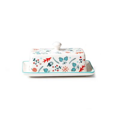 China Fashion Fine White Freshness Preservation Goods Quality Container Box Wholesale Butter Dish for sale