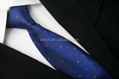 China Fashion Red Dot Woven Cheap Woven Thin Ties For Men Design for sale