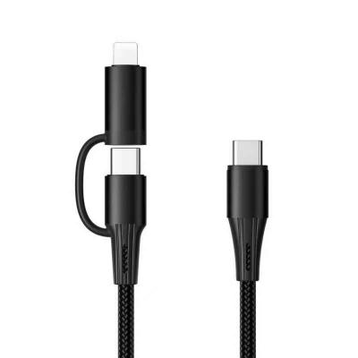 China Fast Charging Apple pd20w fast charging line 2 in 1 type-c to ignition / type-c fast charging cable 60W cable for sale