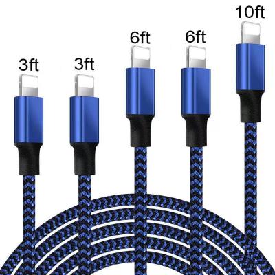 China Iphone 8/8 pro Max Pogo For Apple Plus/XS/XR/XS MAX/11 8pin Data Cable Nylon Mobile Data Cable For iPhone 1M Braided Charging Cable 3M 2M for sale