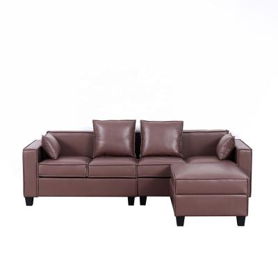 China Modern Furniture L Shape Sofa Adjustable Faux Leather Hot Sale(Others) Living Room Sectional Sofa For Bedroom for sale