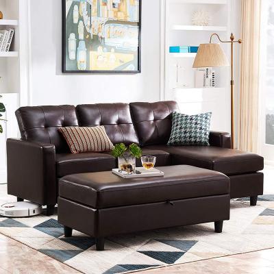 China (Other)Adjustable luxury washable fabric living room combined sofa with footstool for sale