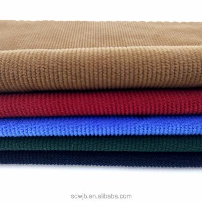 China 21 wale jacquard organza polyester corduroy fabric flame retardant stock for sale