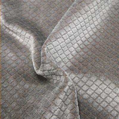 China Flame retardant 100%polyester burnout brushed fabric for sofa or men's suit rhomboid shapes for sale