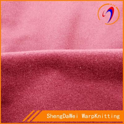 China Plain Polyester Spandex Elastic Brushed Fabric Used For Sportswear for sale