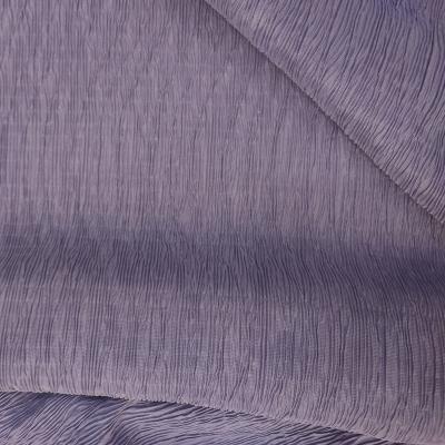 China High Fashion Fabrics Shrink-Resistant Gold Plastic Polyester Pleated Fabric for sale