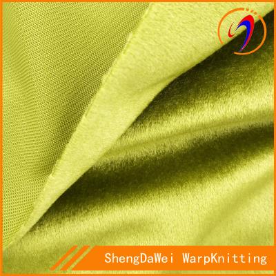 China Flame Retardant Knitting Polyester 100 Italian Silk Shine Velvet Sofa Fabric for sale