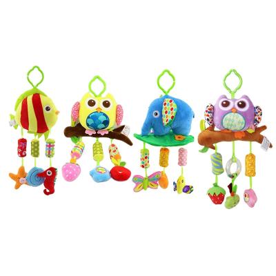 China Soft Baby Plush Toy Trick Strap Ring Bell Ring Bell BB Soft Wind Rings Baby Toy for sale